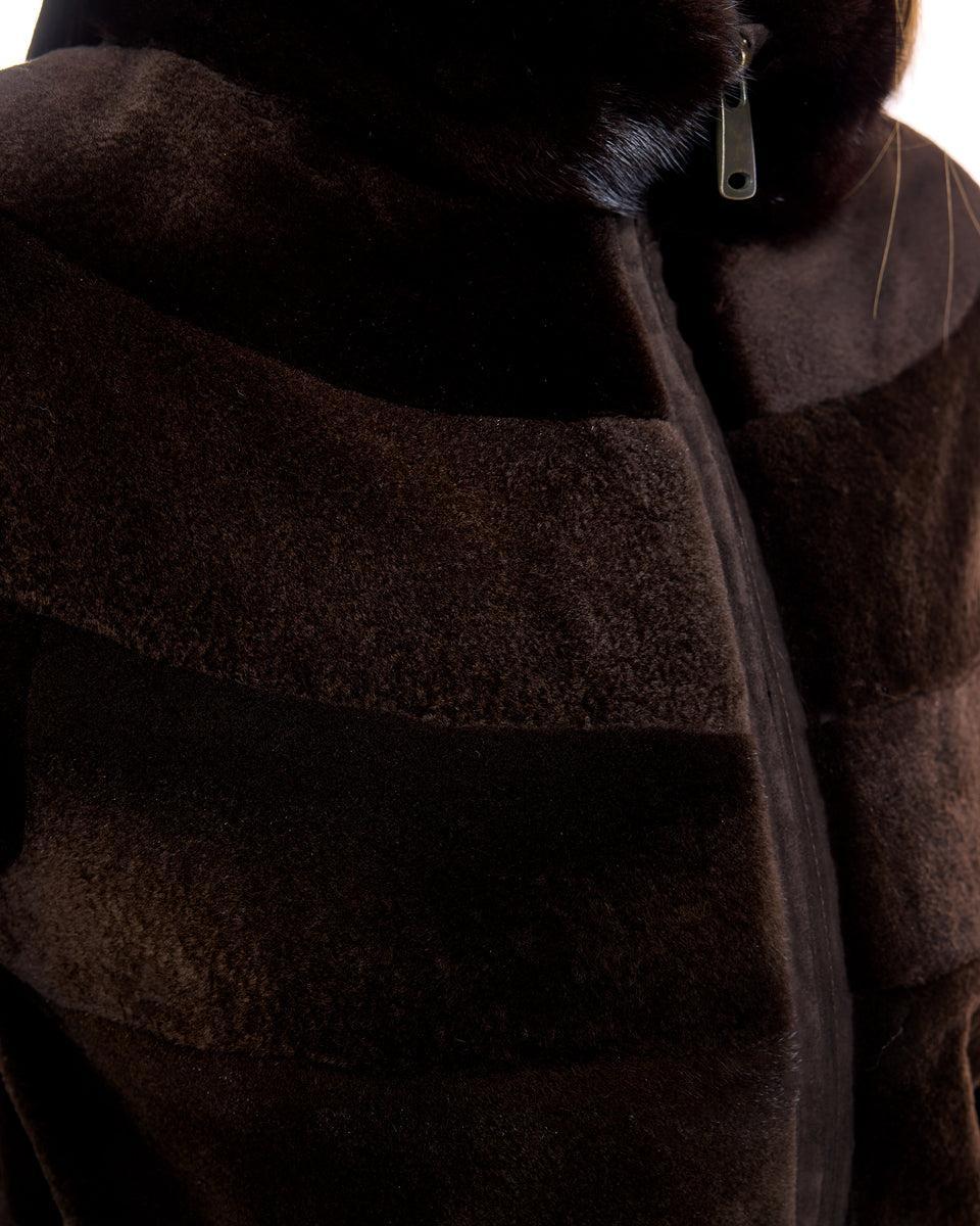 Horizontal Sheared Mink Jacket Product Image