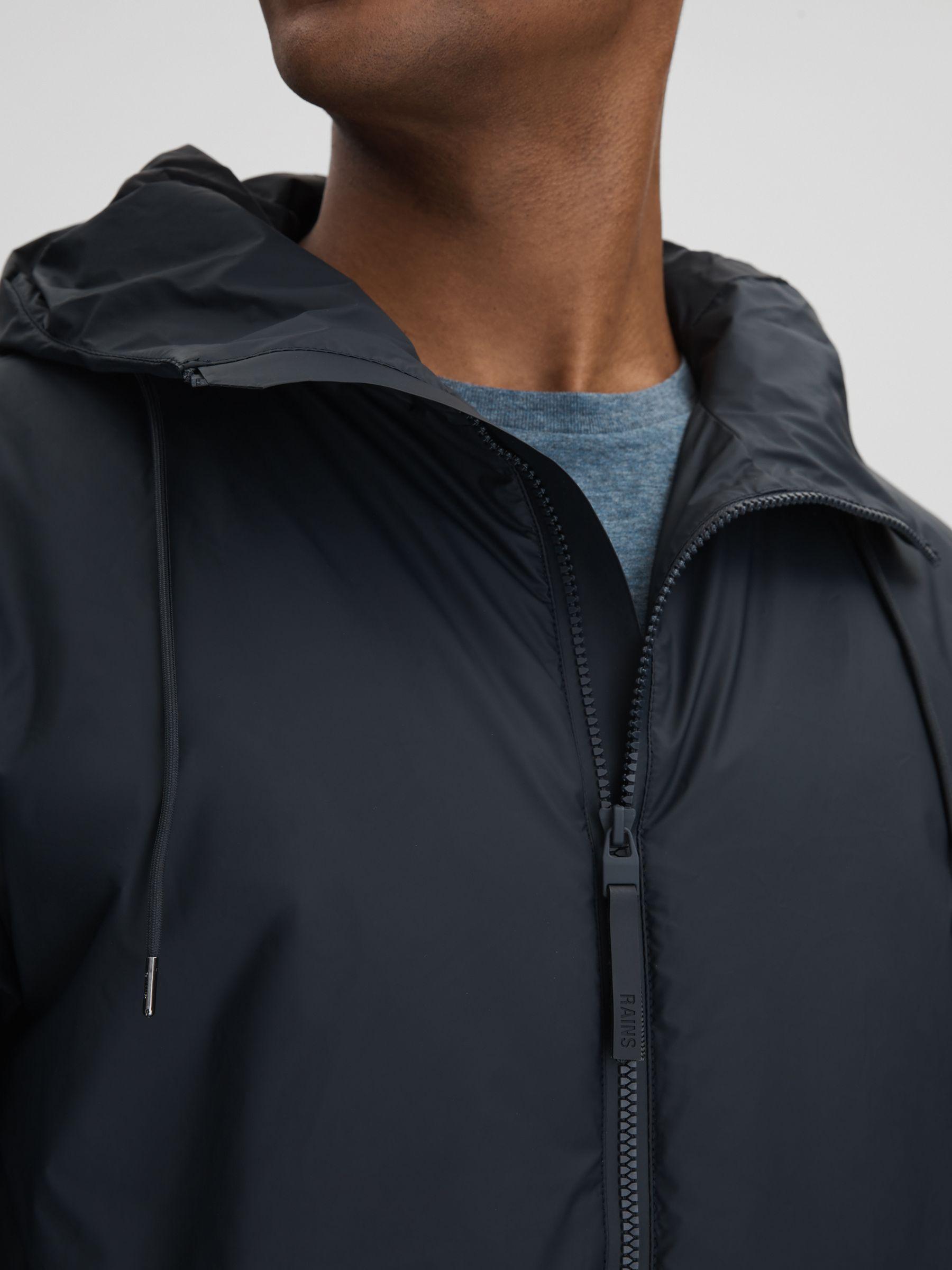 Rains Waterproof Long Jacket in Navy Product Image