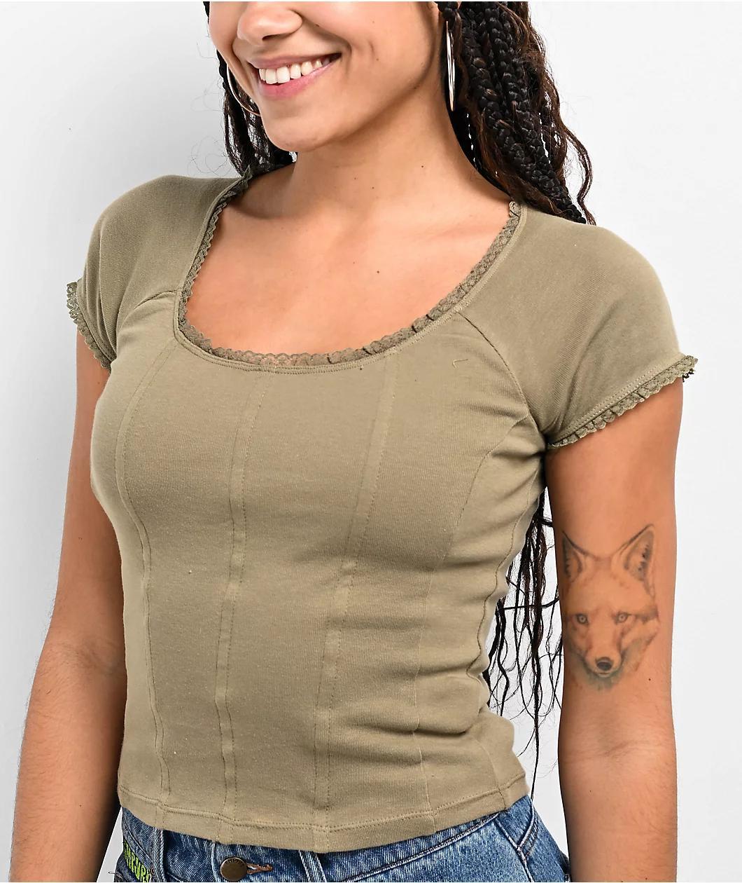 A.LAB Trinity Green Crop Top Product Image