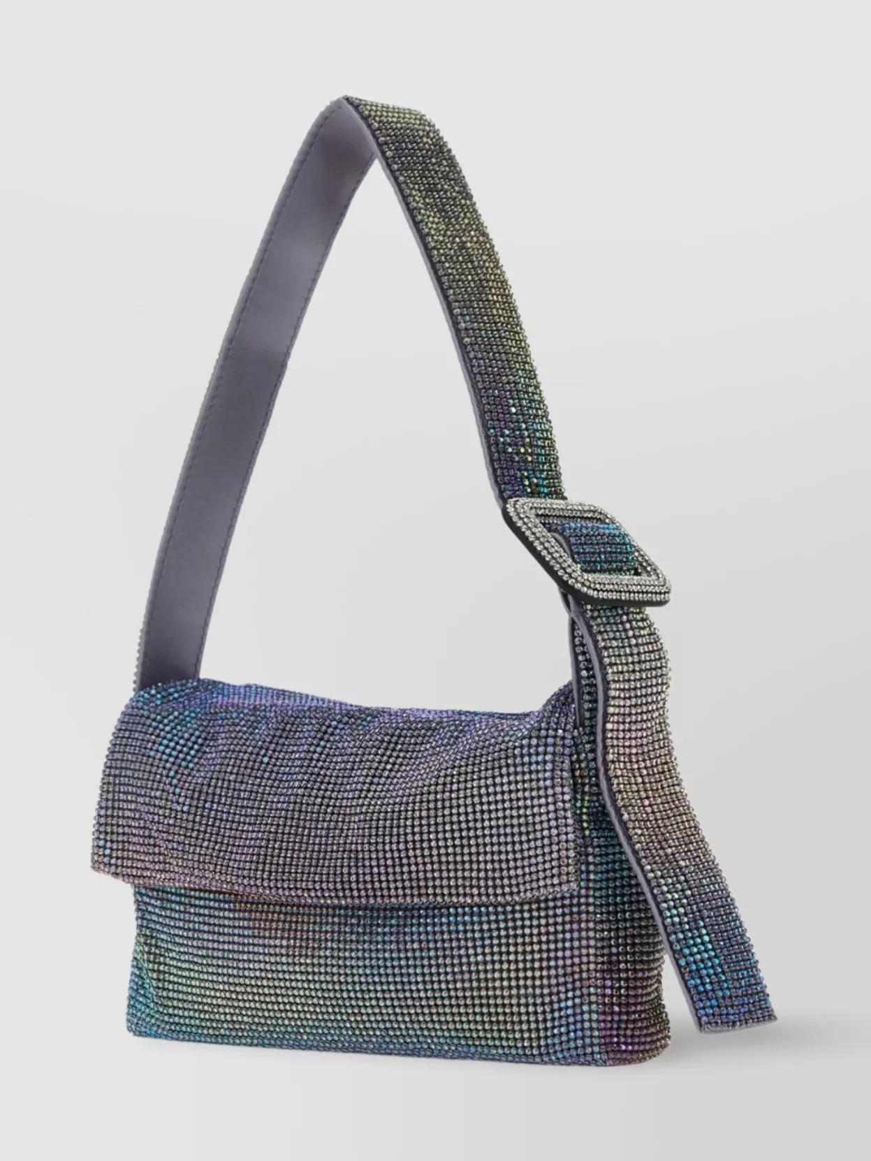 BENEDETTA BRUZZICHES Metallic Mesh Clutch Bag In Multicolor Product Image