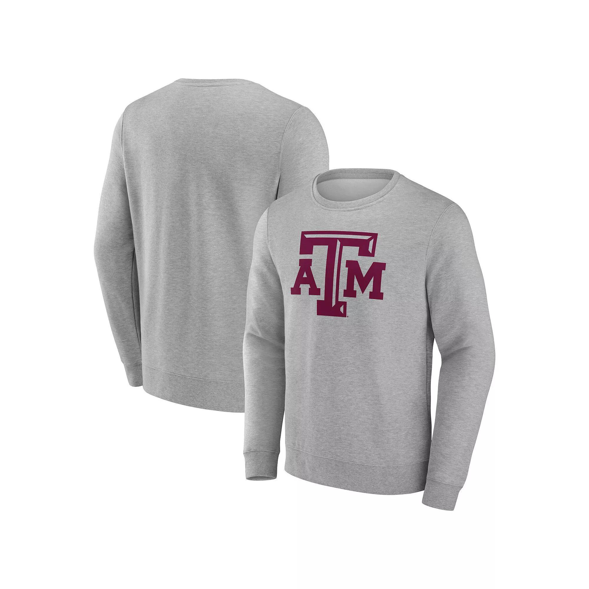Men's Fanatics Gray Texas A&M Aggies Fleece Pullover Sweatshirt,  Product Image