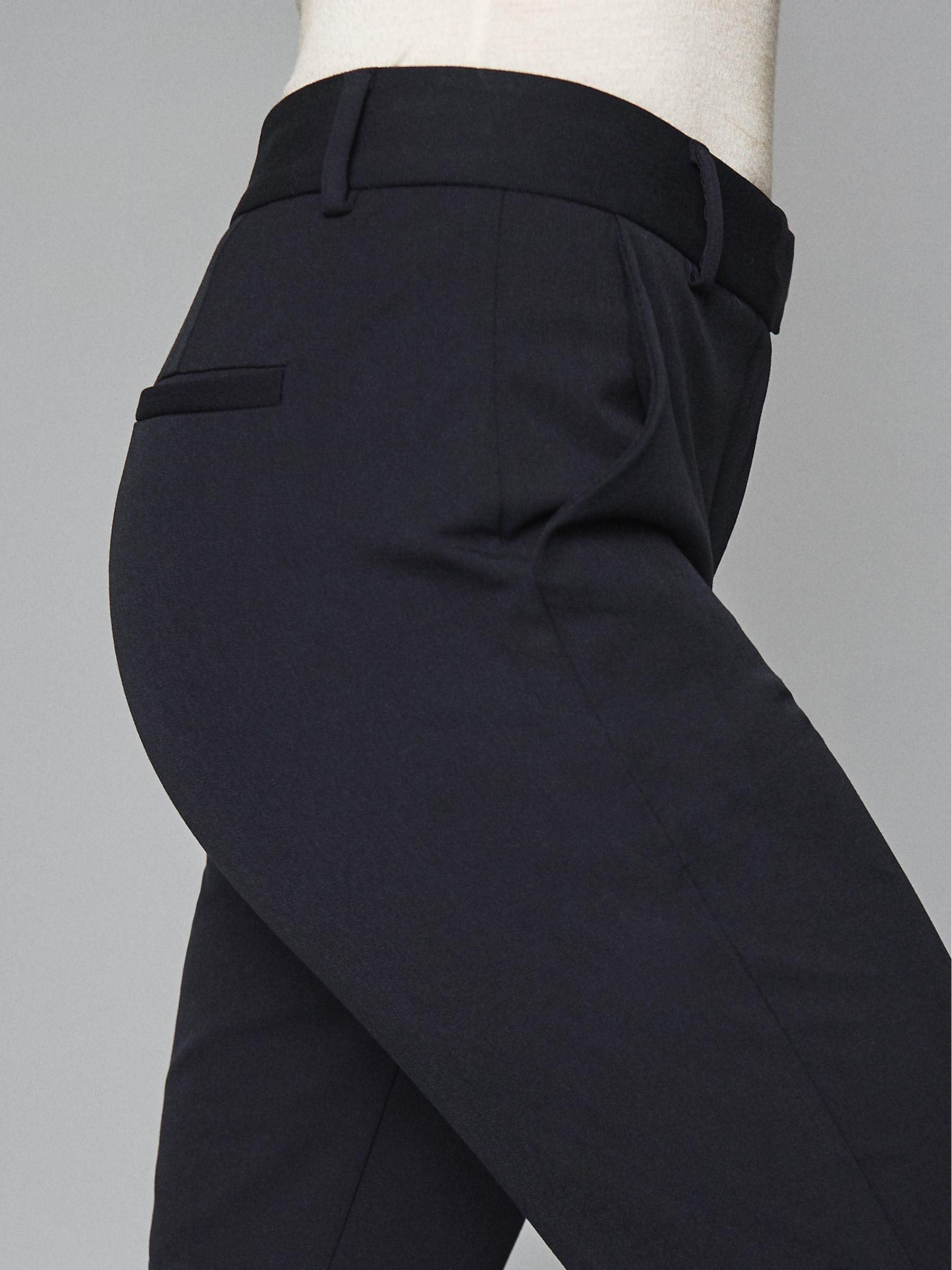 Cropped Tailored Trousers in Navy Product Image