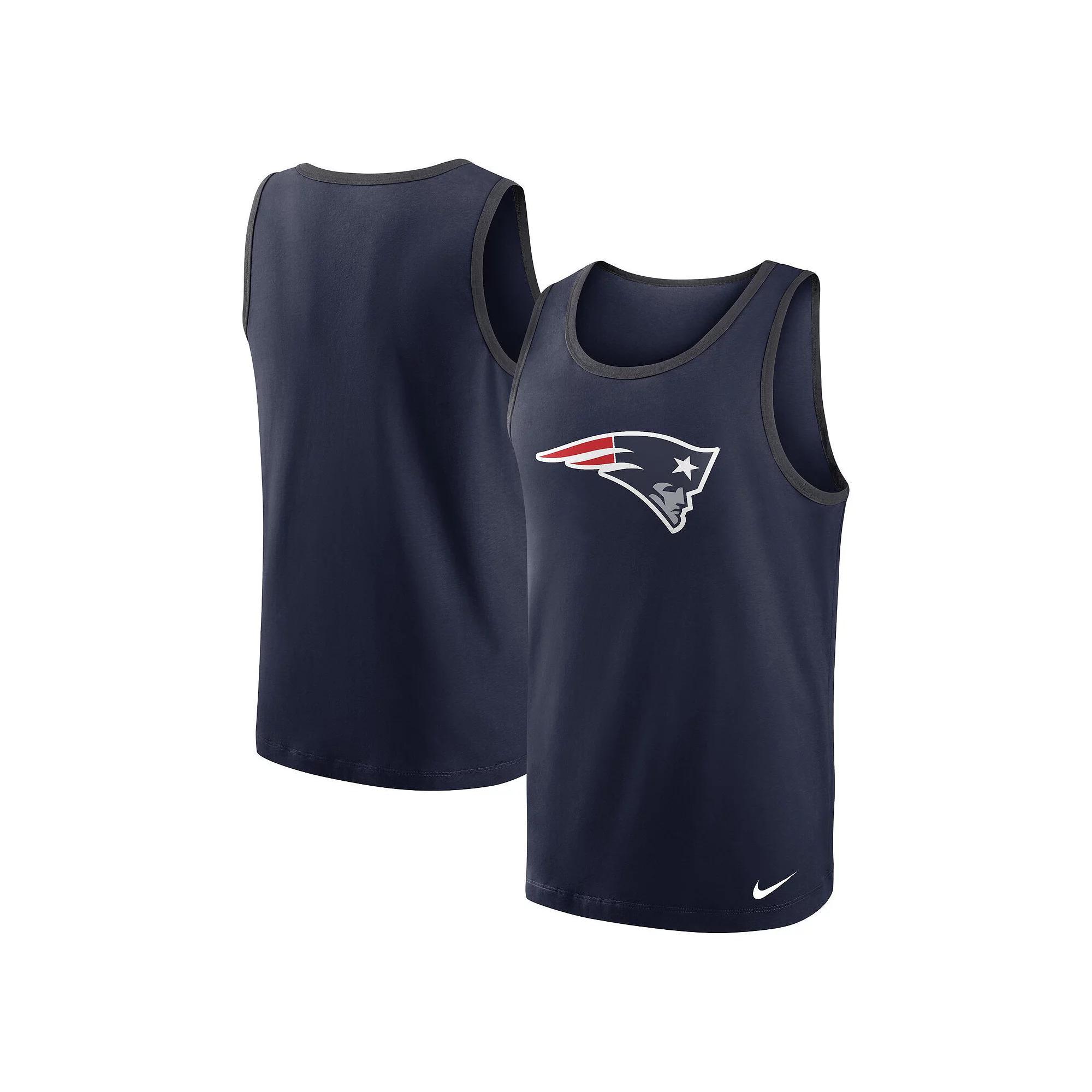 Men's Nike Navy New England Patriots Tri-Blend Tank Top, Size: Large, Blue Product Image