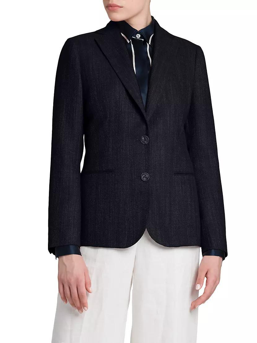 Wool Single-Breasted Blazer Product Image