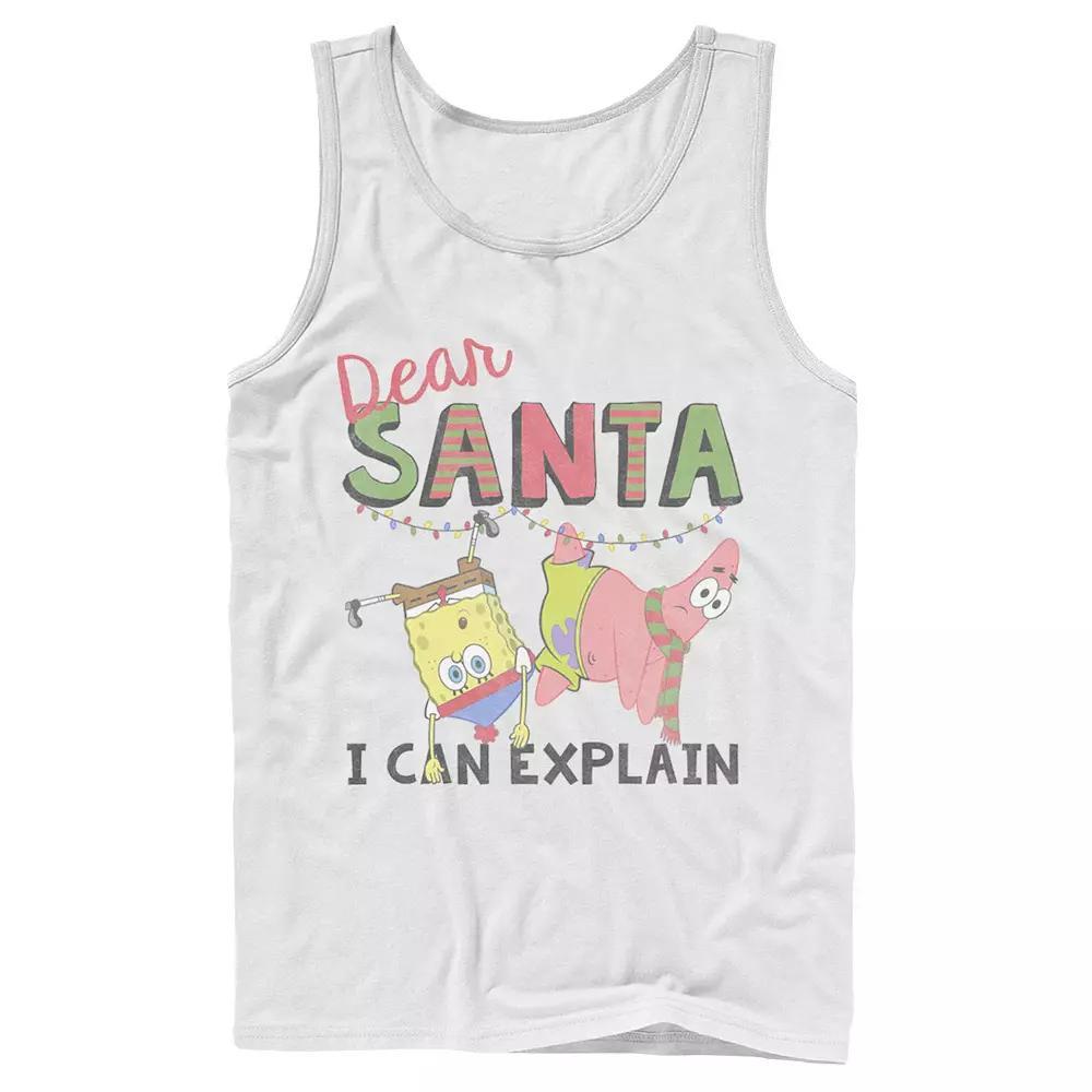 Men's Nickelodeon SpongeBob SquarePants Santa I Can Explain Graphic Tank Top,  Product Image