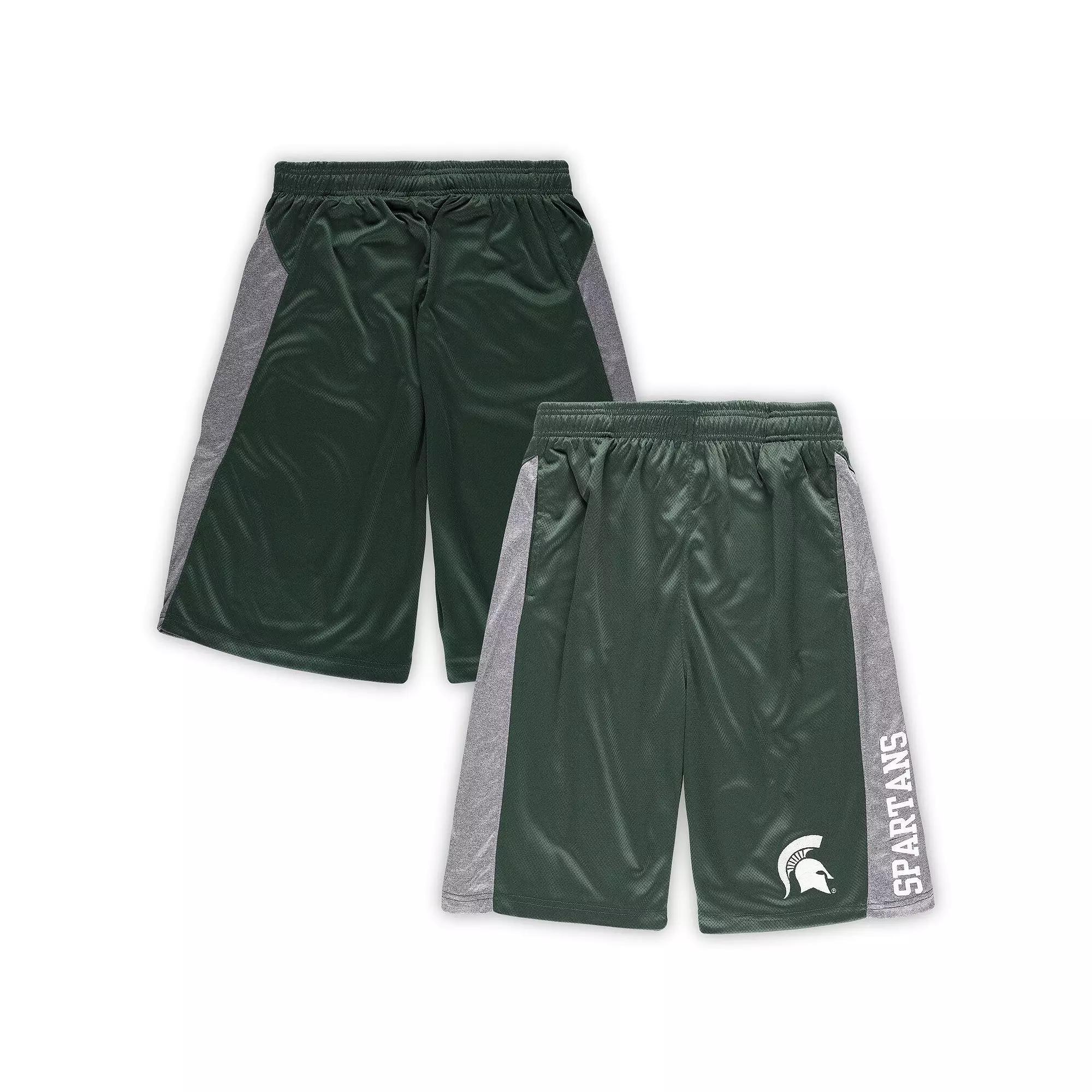 Men's Green Michigan State Spartans Big & Tall Textured Shorts,  Product Image