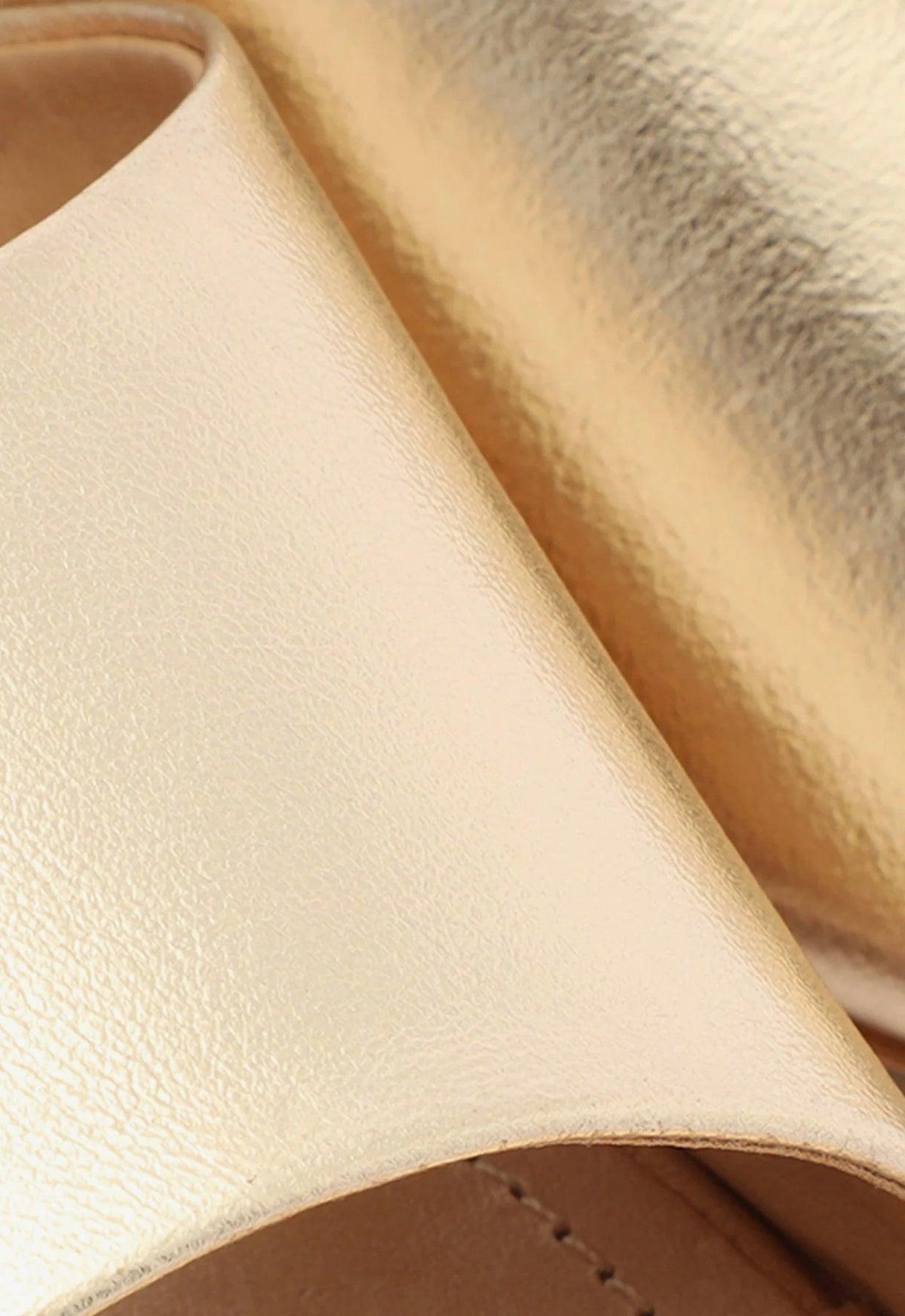 Dethalia Metallic Leather Sandal Female Product Image