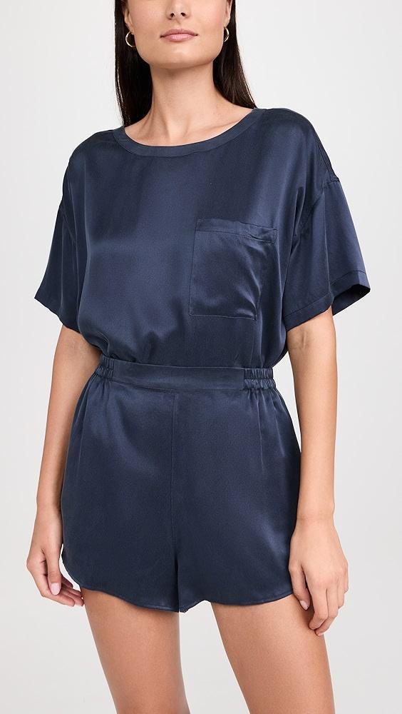 Lunya Washable Silk Tee Short Set | Shopbop Product Image