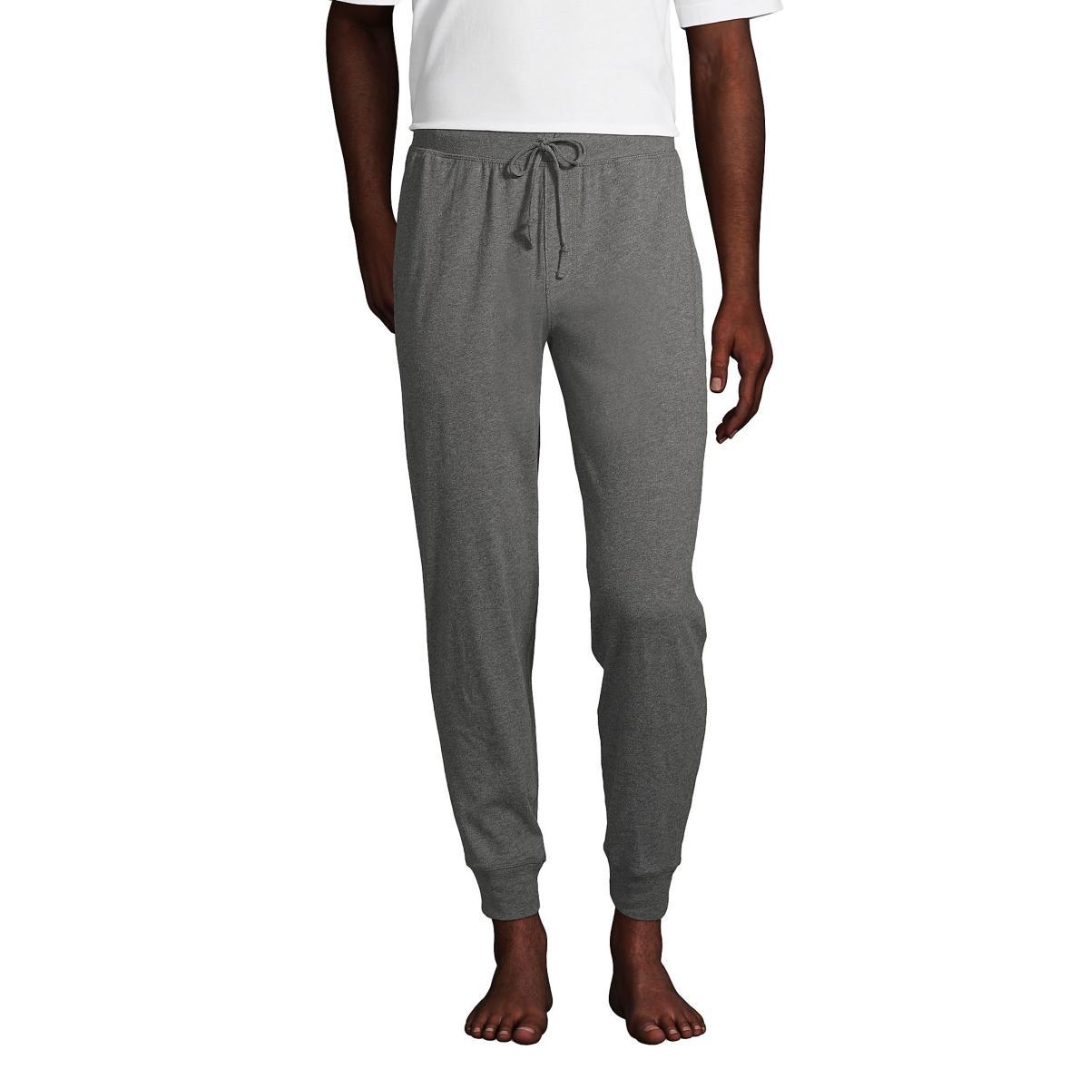 Mens Lands End Knit Jersey Joggers Grey Heather Product Image