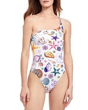 Gottex One Shoulder Printed One Piece Swimsuit Product Image