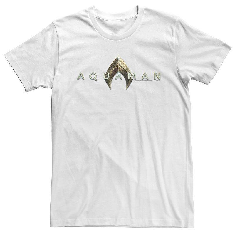 Big & Tall DC Comics Aquaman Movie Logo Tee, Men's, Size: 4XL, White Product Image