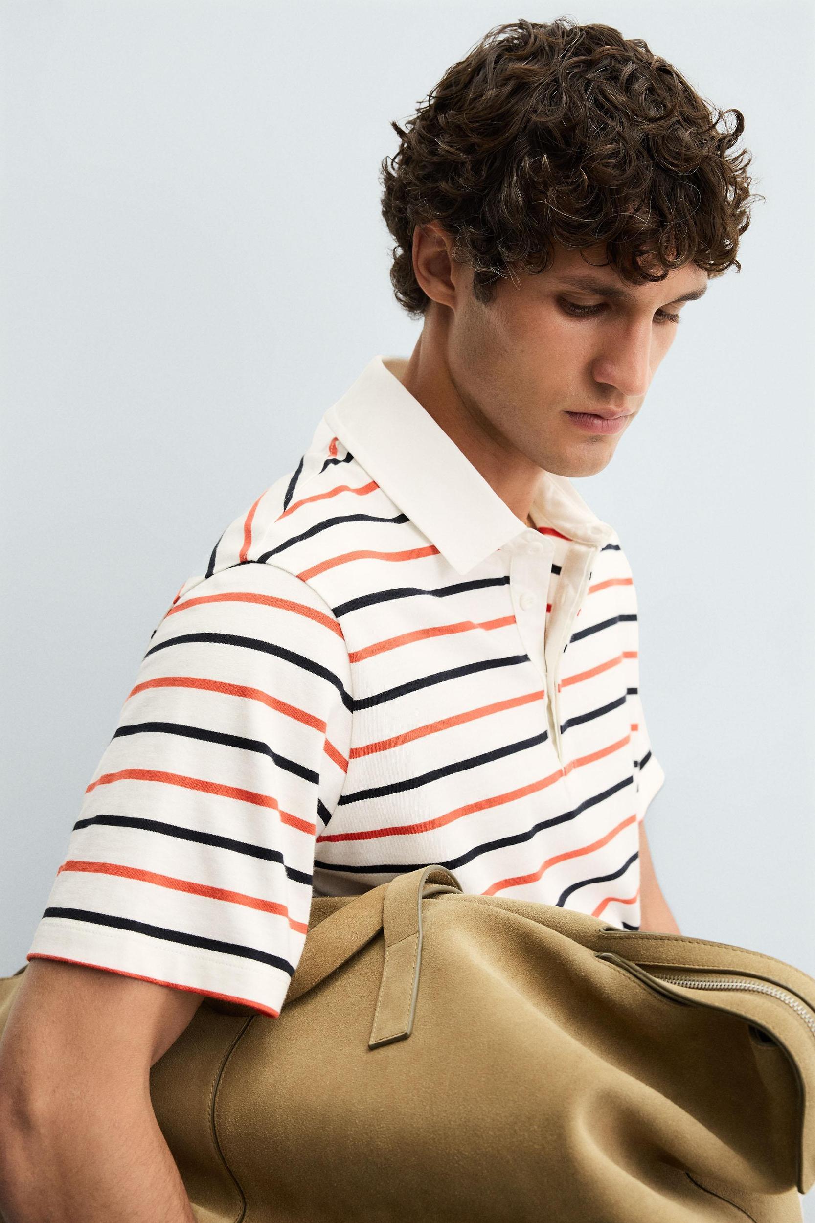 STRIPED POLO SHIRT Product Image