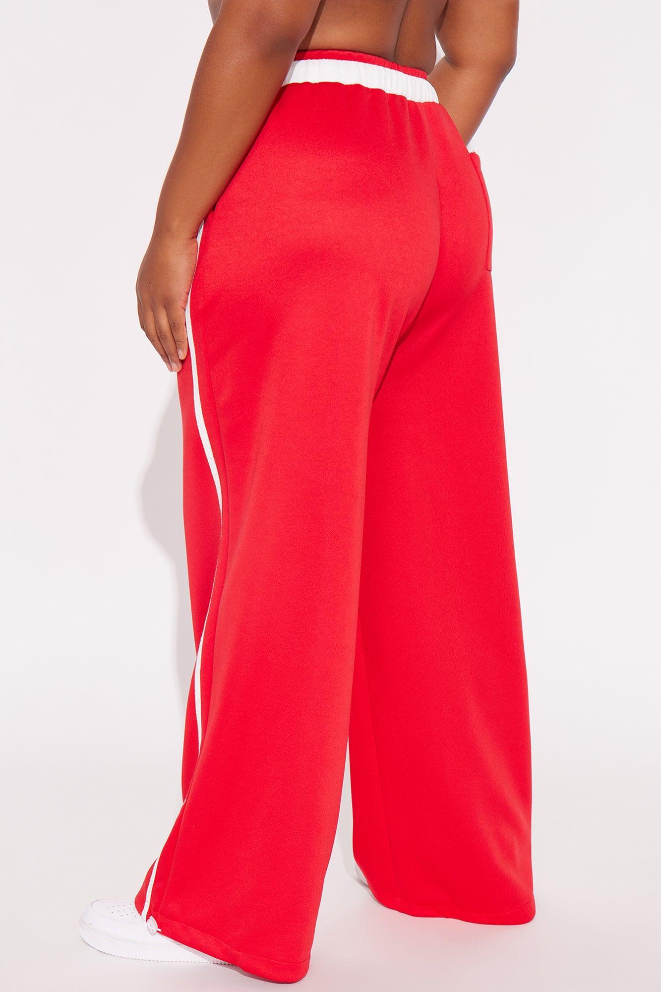 She's A Sport Double Waistband Track Pant - Red Product Image