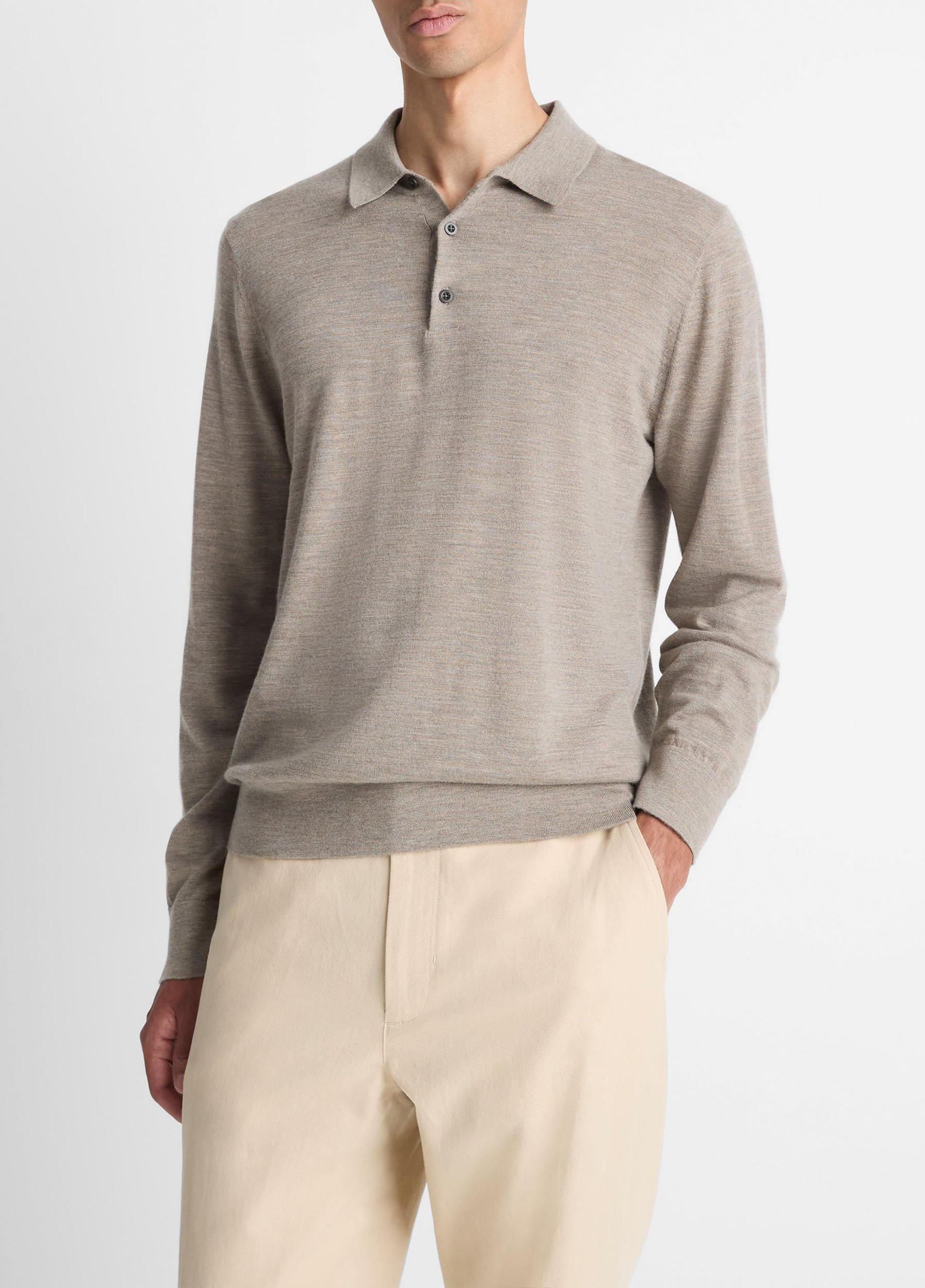 Featherweight Merino Wool-Cashmere Polo Sweater Product Image