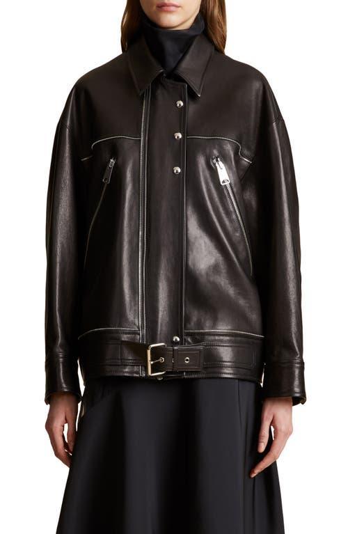 Khaite Herman Leather Moto Jacket Product Image