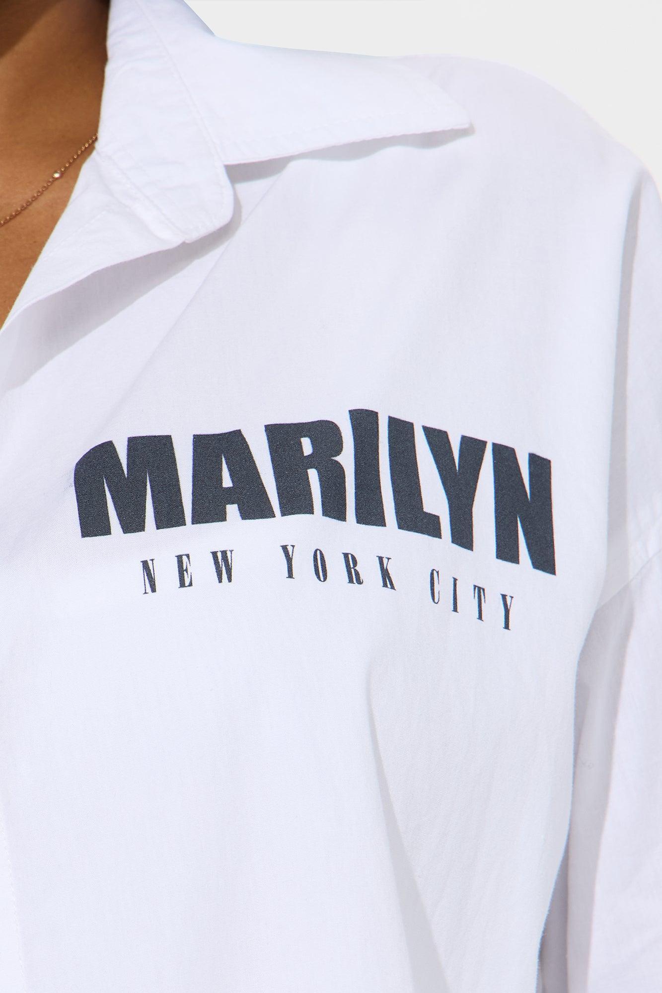 Marilyn Monroe Poplin Top - White Female Product Image