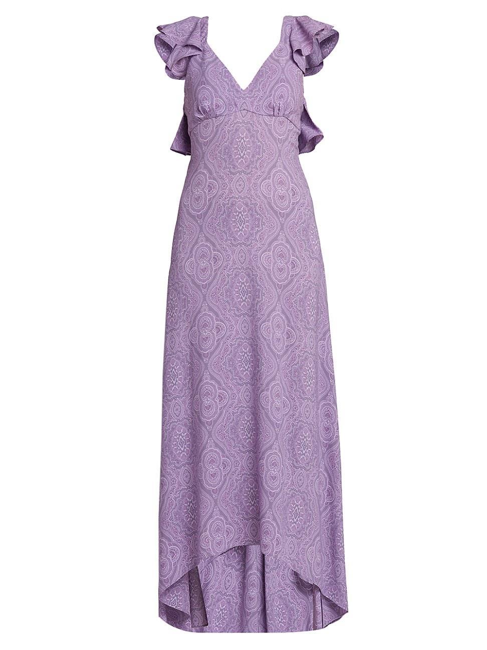 Womens Paisley Flounce Maxi Dress Product Image