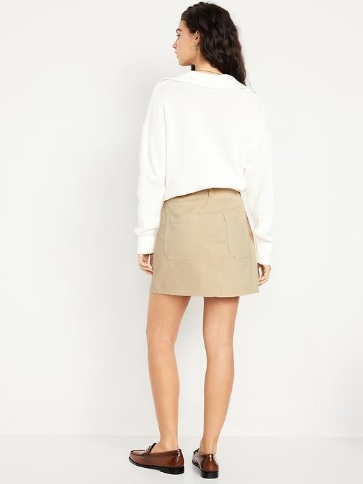 Mid-Rise Utility Mini Skirt Product Image