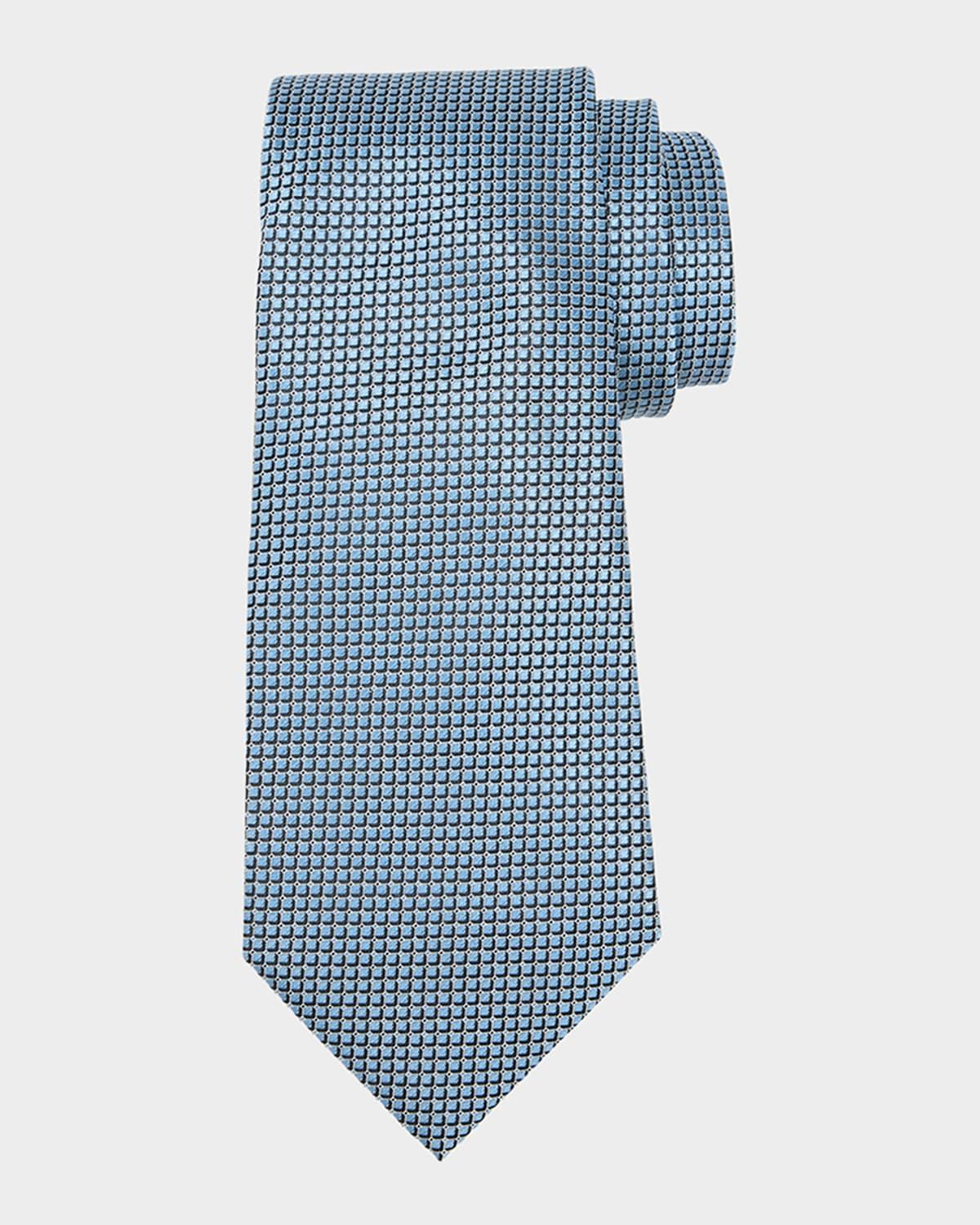 Men's Micro-Square Silk Tie Product Image