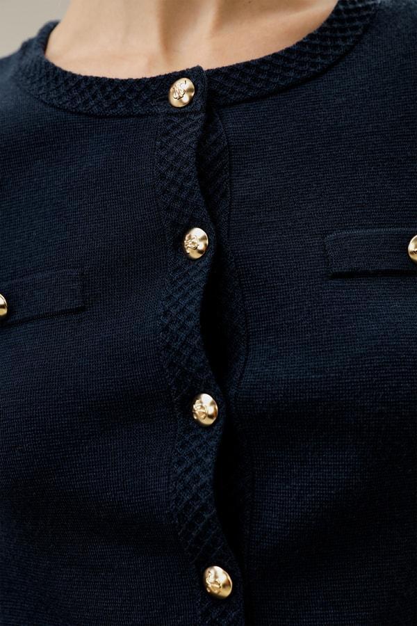 Merino Wool Golden Buttons Cardigan Product Image