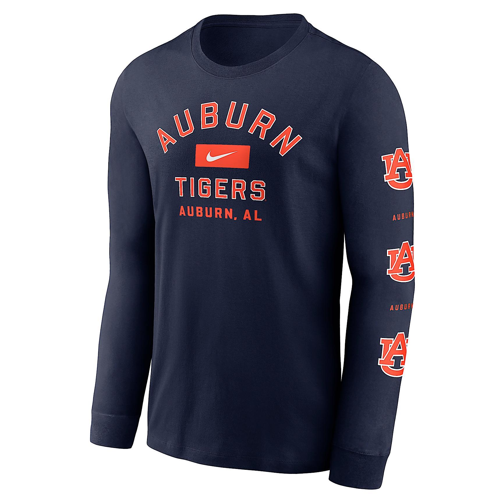 Auburn Campus Classic Location Nike Mens College Long-Sleeve T-Shirt | NKAC41SAUN-SPZ Product Image