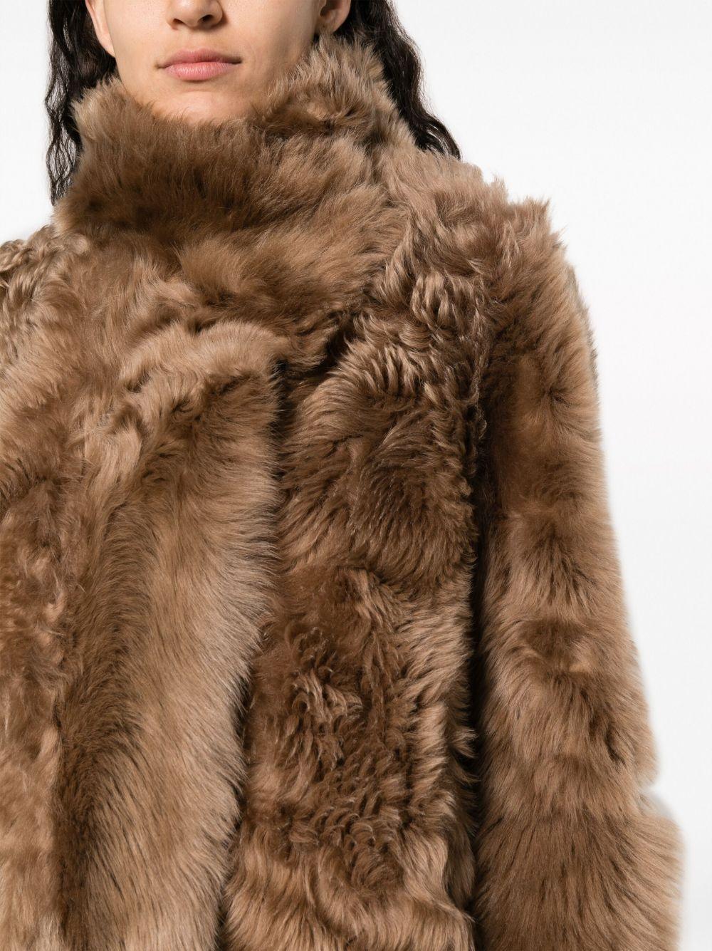 shearling stand up-collar jacket Product Image