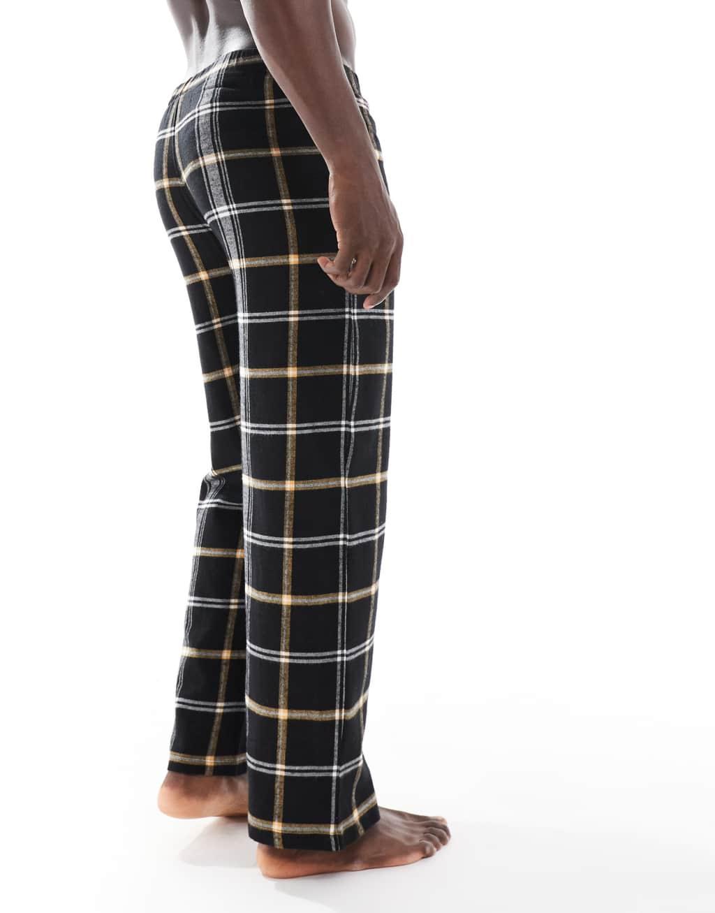 ASOS DESIGN check lounge pant in black Product Image