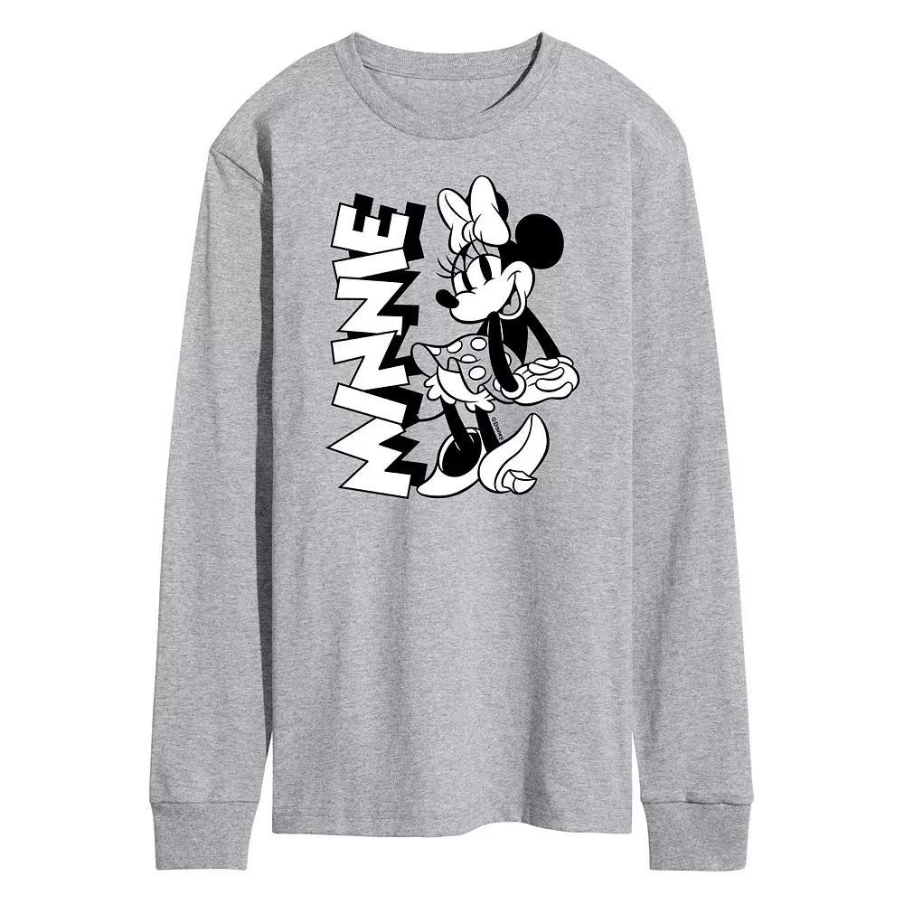 Disney's Minnie Mouse Men's Long Sleeve Graphic Tee,  Product Image