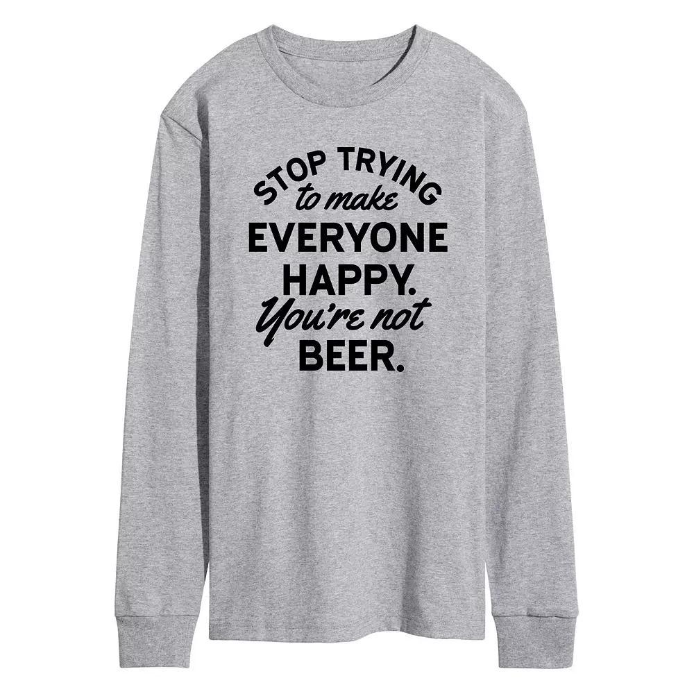 Men's Happy Beer Long Sleeve Graphic Tee,  Product Image