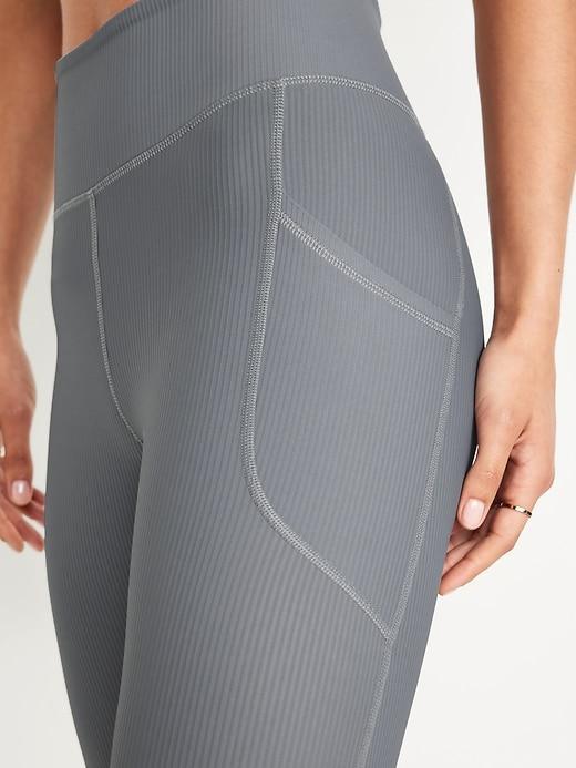 High-Waisted PowerSoft Rib Leggings Product Image