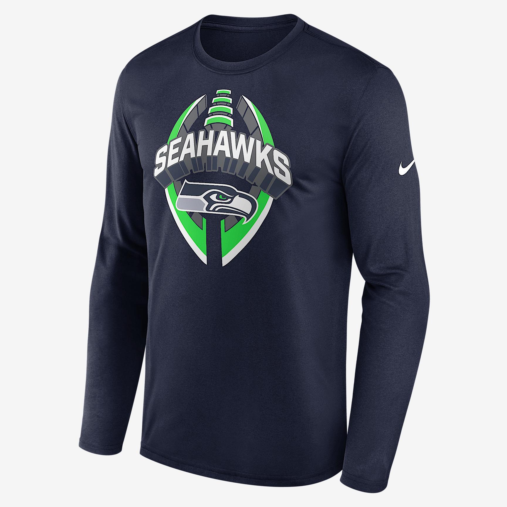Seattle Seahawks Legend Icon Nike Mens Dri-FIT NFL Long-Sleeve T-Shirt | NKHT41S78-NCF Product Image