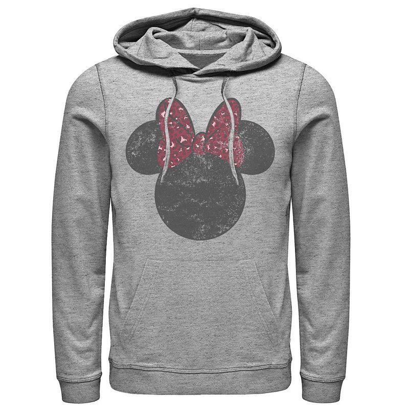 Disney's Mickey And Friends Minnie Mouse Silhouette Men's Hoodie, Size: XXL, Athletic Grey Product Image