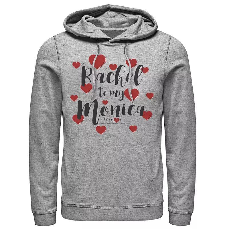 Men's Friends You're The Chandler To My Monica Hearts Hoodie, Size: XXL, Athletic Grey Product Image