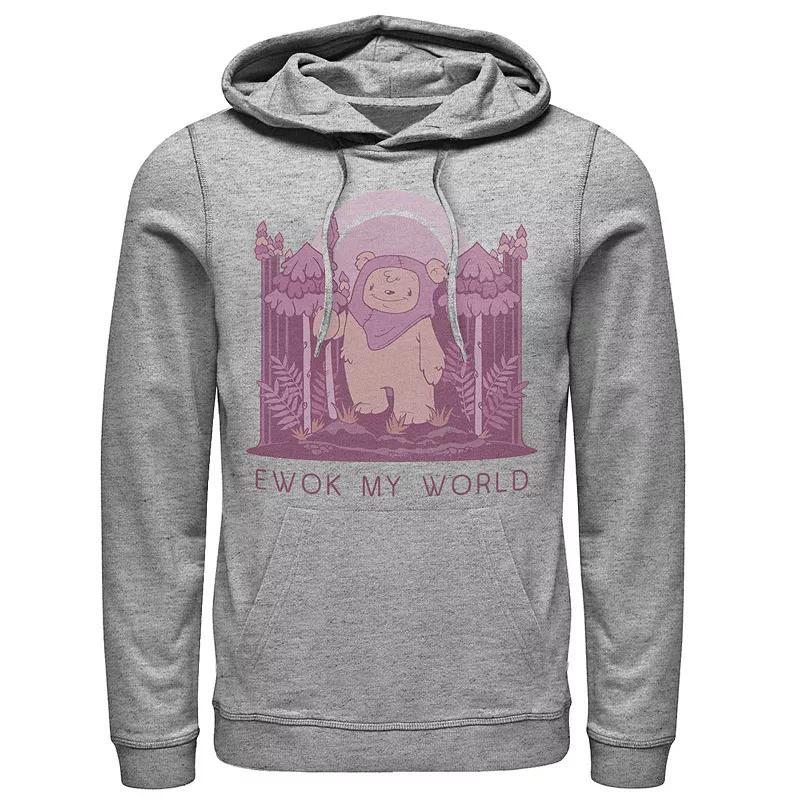 Men's Star Wars "Ewok My World" Hoodie, Size: Medium, Athletic Grey Product Image