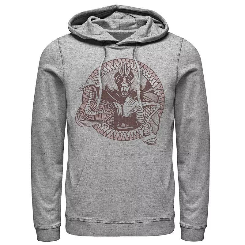 Disney's Aladdin Jafar Line Art Circle Portrait Men's Hoodie, Size: 3XL, Athletic Grey Product Image