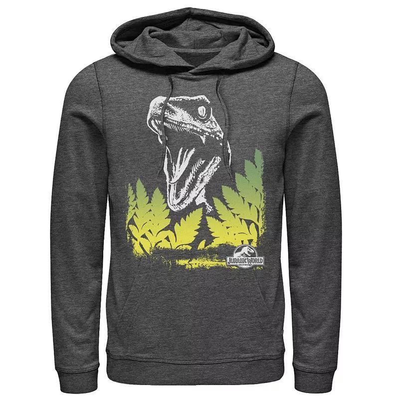Men's Jurassic World Raptor Roaring Behind Bushes Graphic Pullover Hoodie,  Product Image