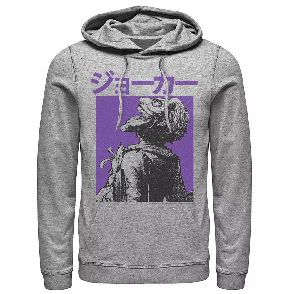 Men's DC Comics Batman Kanji Joker Hoodie, Size: Medium, Athletic Grey Product Image