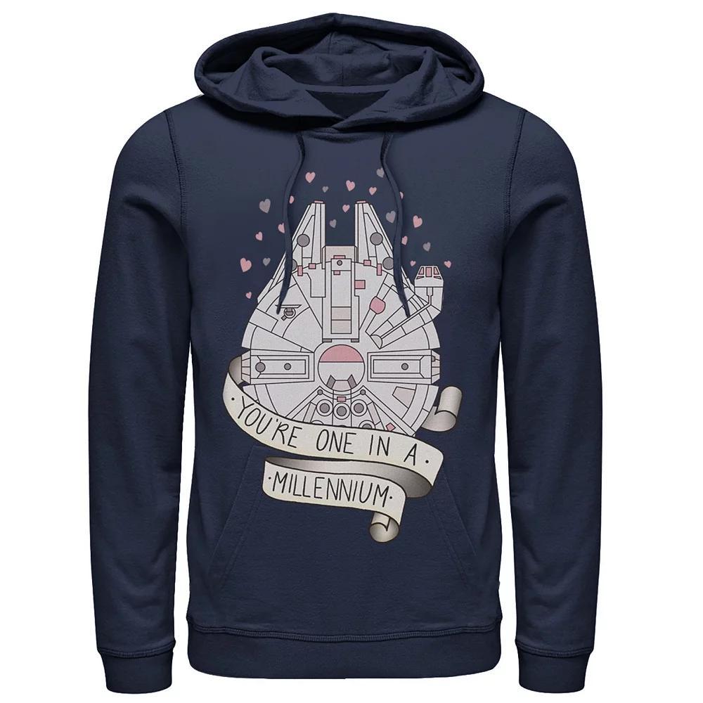 Men's Star Wars Millennium Falcon "You're One In A Millennium" Hoodie, Size: XXL, Blue Product Image