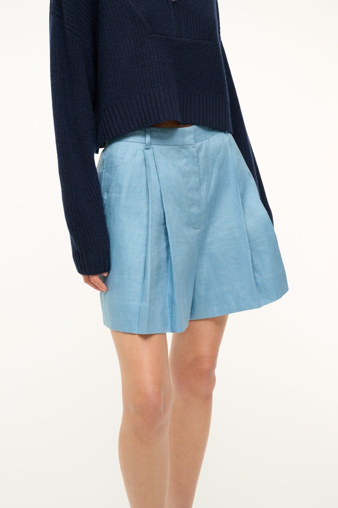 CRUZ LINEN SHORT | SLATE BLUE Product Image