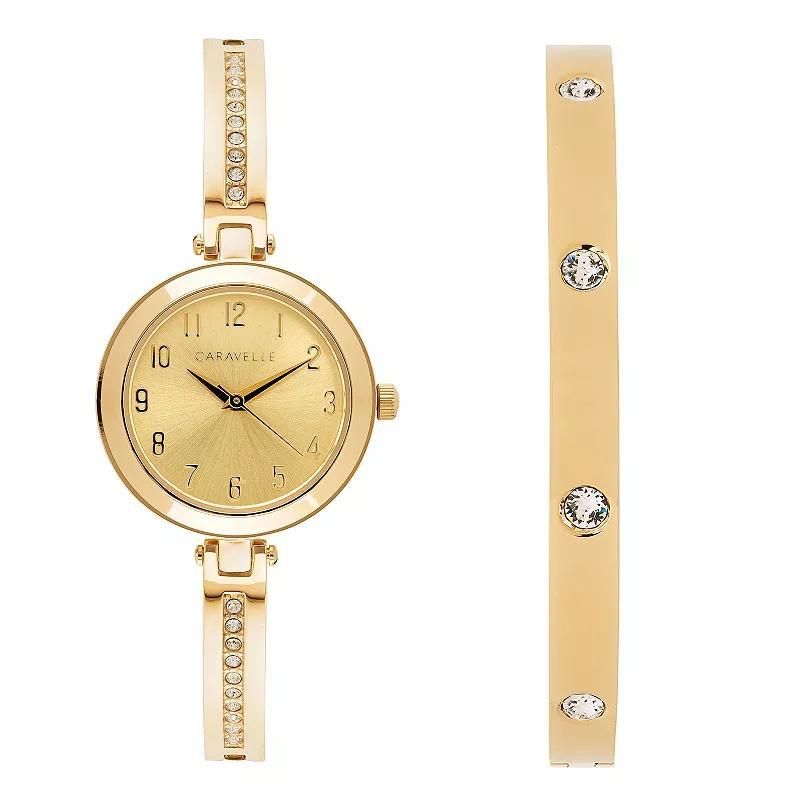 Caravelle by Bulova Womens Two-Tone Watch & Bangle Bracelet Set Two Tone Product Image