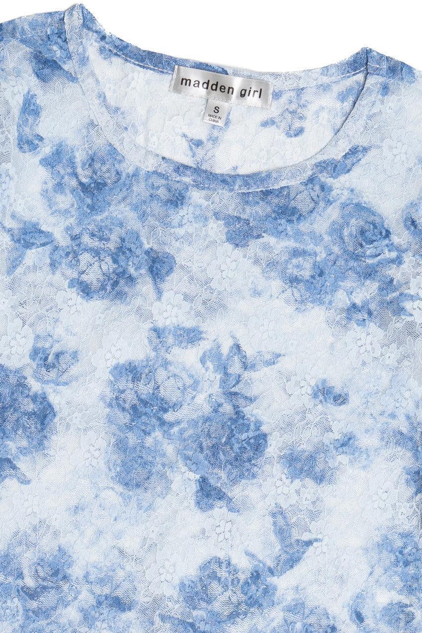 Floral Printed Lace Top Product Image