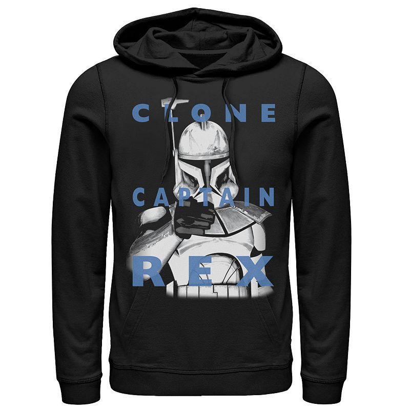 Mens Star Wars: Clone Wars Clone Captain Rex Text Overlay Hoodie Product Image