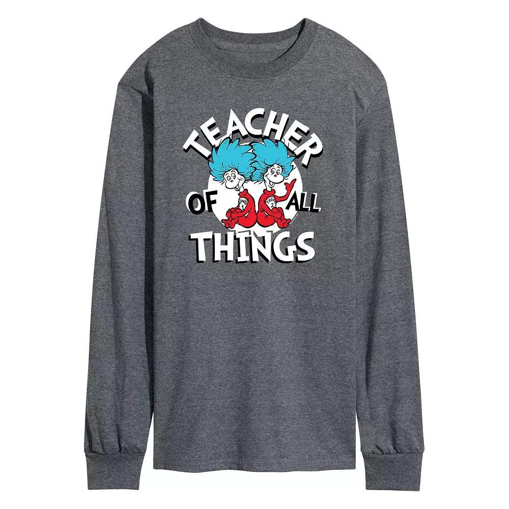 Men's Dr. Seuss Teacher of All Things Tee, Size: XXL, Grey Product Image