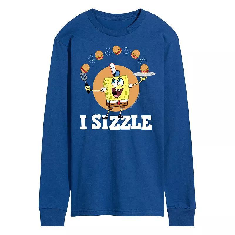 Men's SpongeBob Squarepants Sizze Long Sleeve Graphic Tee, Size: XL, Blue Product Image