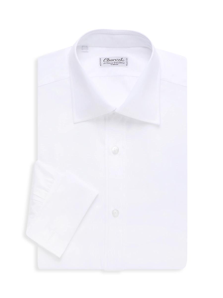 Mens Solid Poplin Dress Shirt Product Image