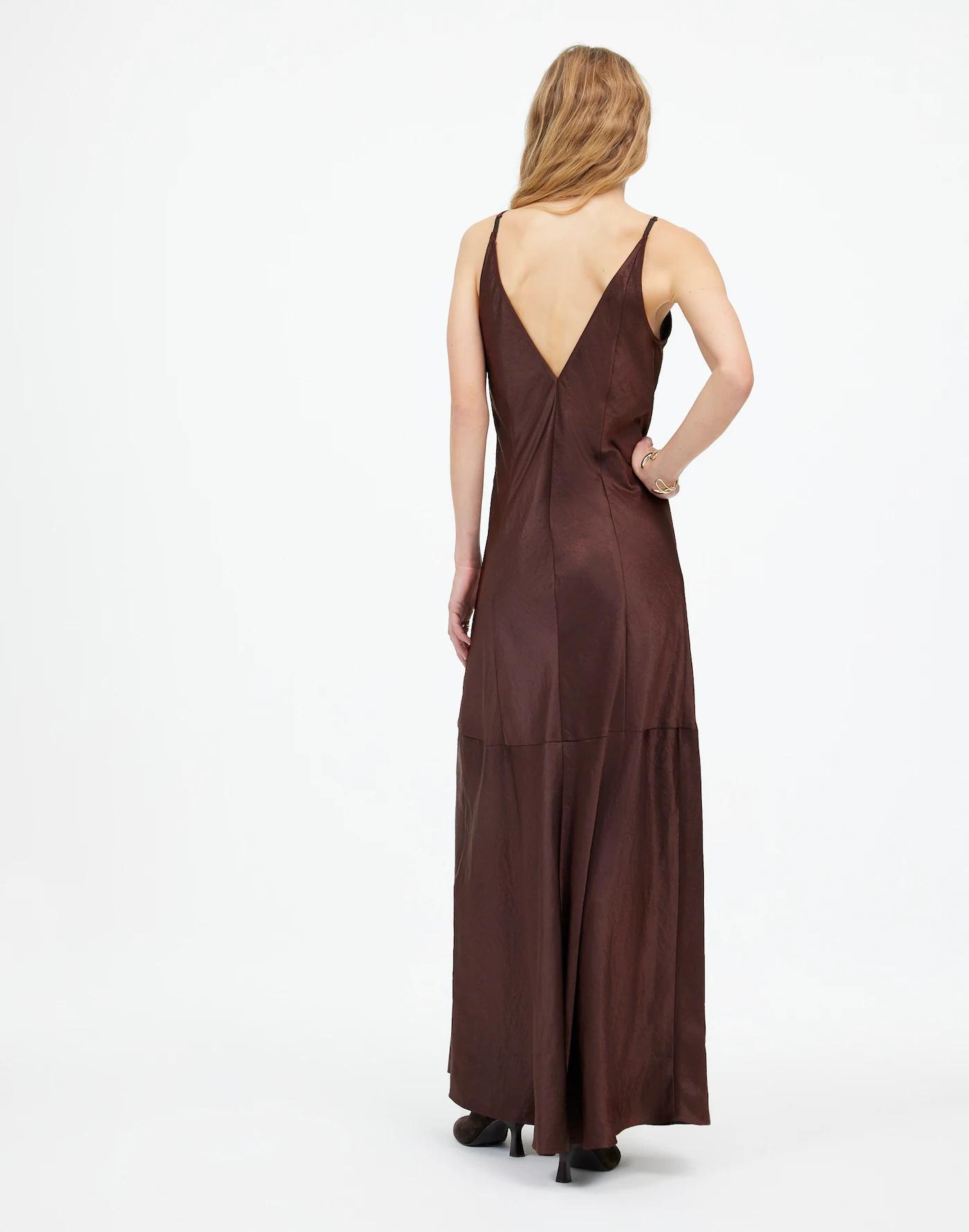 Satin Sleeveless Maxi Slip Dress Product Image