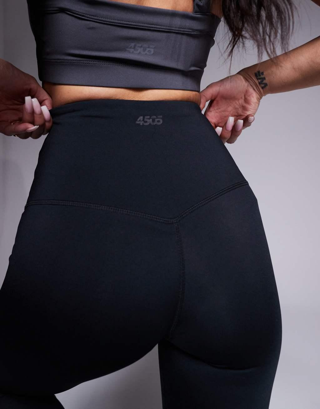 4505 Icon bum sculpt gym leggings with inner pocket in black  Product Image