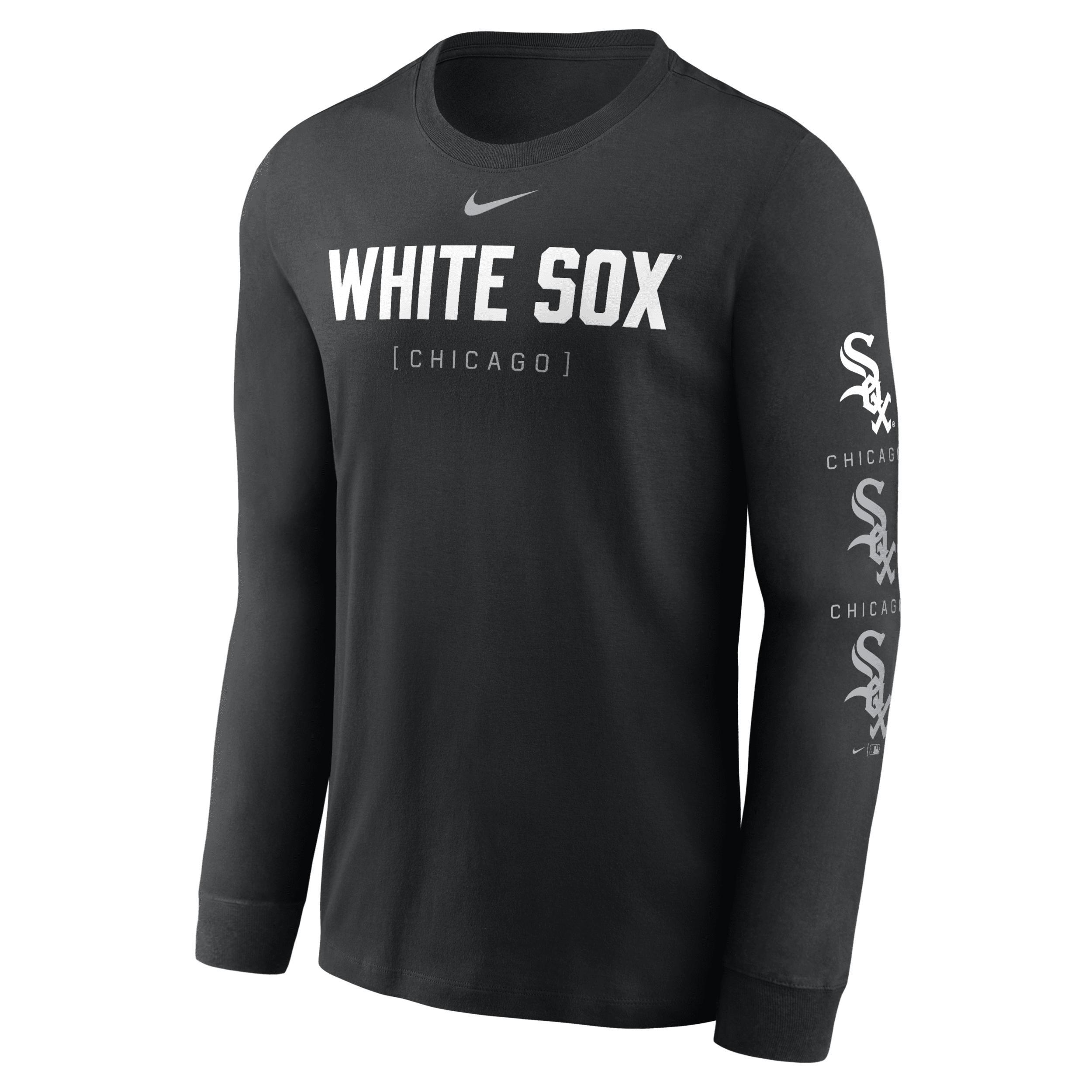 Men's Nike Black Chicago White Sox Repeater Long Sleeve T-Shirt, Size: XL Product Image