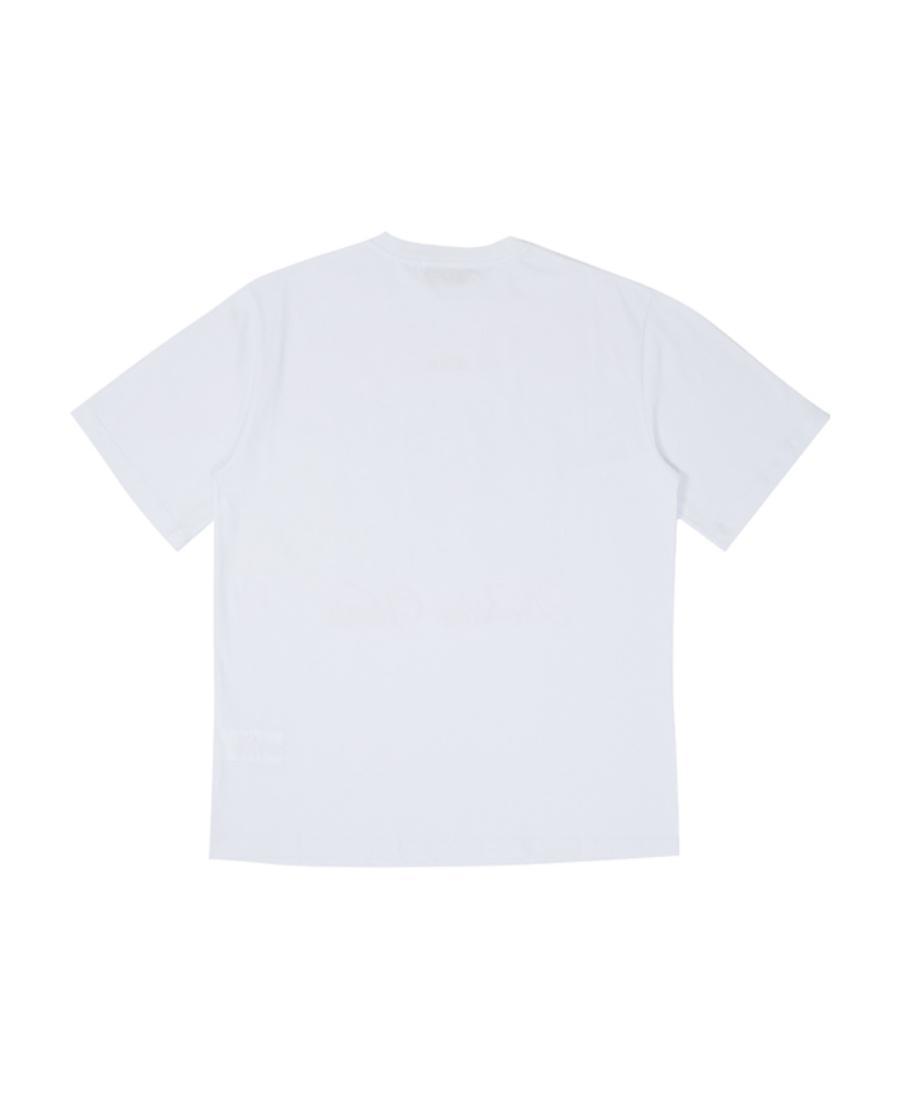 MSGM Printed Short-sleeved T-shirt In White Product Image