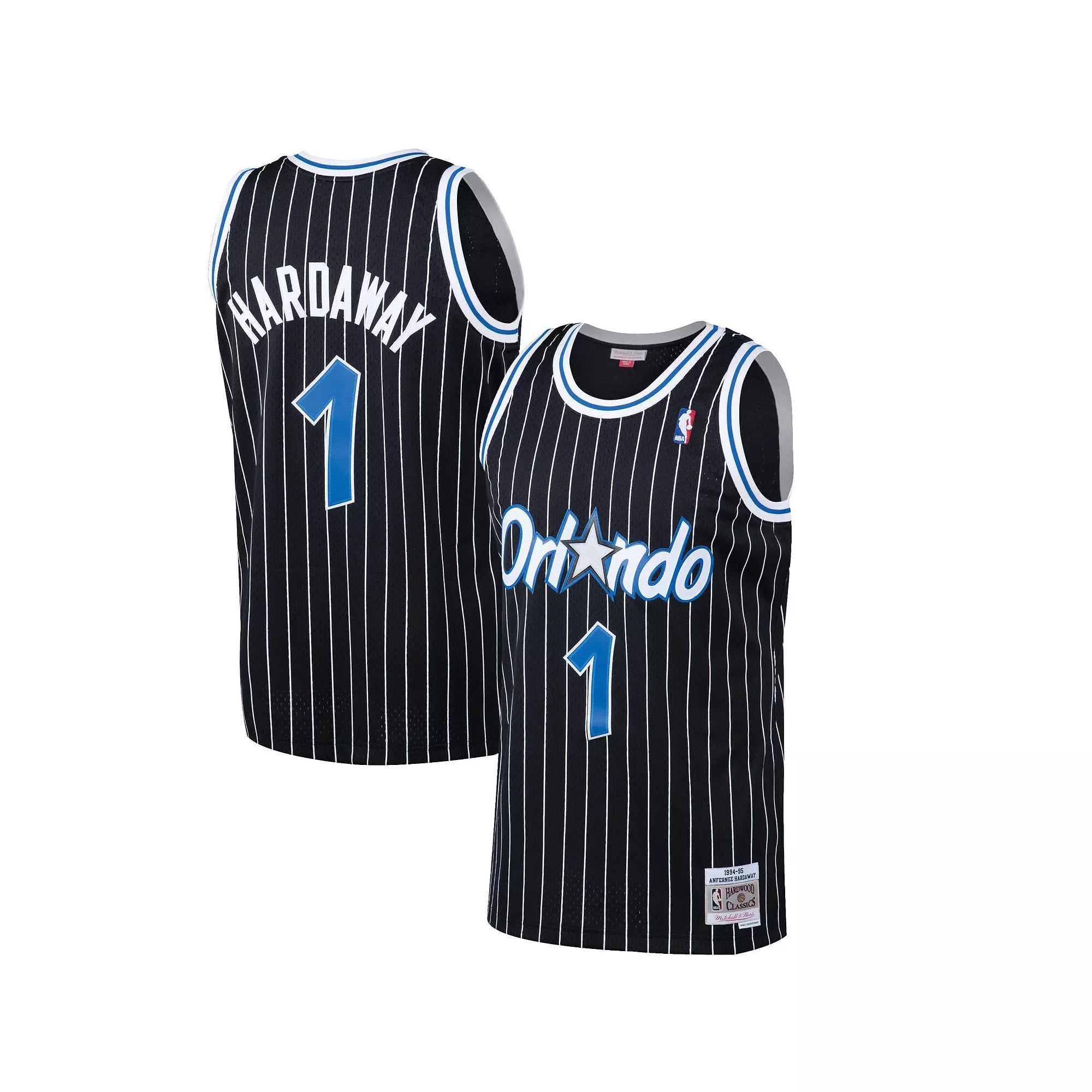 Men's Mitchell & Ness Penny Hardaway Black Orlando Magic 1994-95 Hardwood Classics Swingman Jersey, Size: Small, Mag Black Product Image